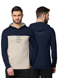 Stylish Fancy Cotton Blend Hood Long Sleeves Printed Sweatshirts Combo For Men Pack Of 2-thumb1