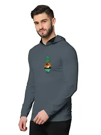 Stylish Fancy Cotton Blend Hood Long Sleeves Printed Sweatshirts For Men-thumb1