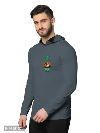 Stylish Fancy Cotton Blend Hood Long Sleeves Printed Sweatshirts For Men-thumb2