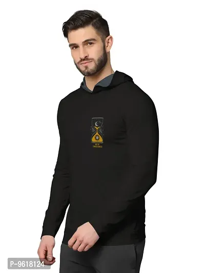 Stylish Fancy Cotton Blend Hood Long Sleeves Printed Sweatshirts For Men-thumb2