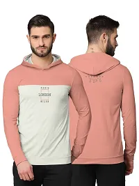 Stylish Fancy Cotton Blend Hood Long Sleeves Printed Sweatshirts Combo For Men Pack Of 2-thumb1