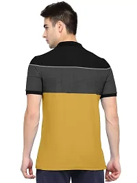 BULLMER Mens Regular Fit Striped Cotton Polo Tshirt/Collared Tshirt-thumb1