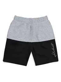 Elegant Grey Cotton Blend Printed Shorts For Boys Combo Of 2-thumb1