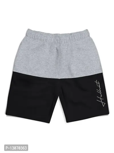Elegant Grey Cotton Blend Printed Shorts For Boys Combo Of 2-thumb2
