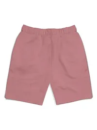 Fabulous Pink Cotton Blend Printed Regular Shorts For Girls-thumb1