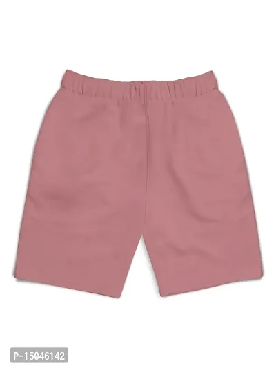 Fabulous Pink Cotton Blend Printed Regular Shorts For Girls-thumb2