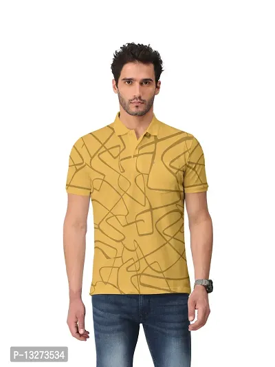 Stylish Cotton Blend Printed Tshirt For Men