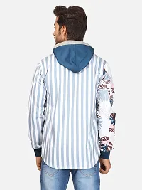 BULLMER Mens Regular Fit Printed Brushed Fleece Hooded Sweatshirt/ Jacket-thumb3