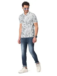 Stylish Fancy Cotton Blend Printed Polos T-Shirts For Men-thumb3