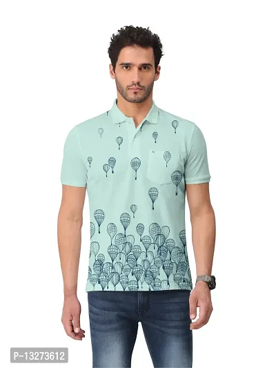 Stylish Cotton Blend Printed Tshirt For Men