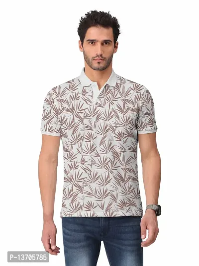 Stylish Fancy Cotton Blend Printed Polos T-Shirts For Men