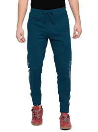 Blue Cotton Track Pants For Men-thumb3