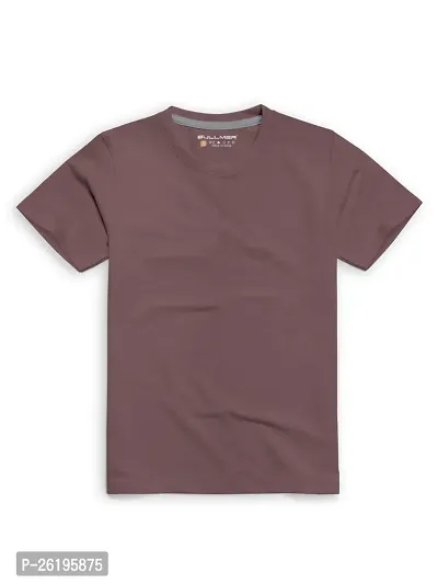 Stylish Brown Cotton Solid Round Neck Tees For Men Pack Of 10-thumb2