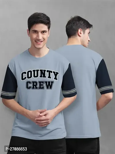 Stylish Cotton Blend Printed T-Shirt For Men