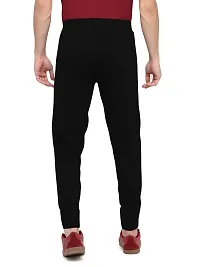 Black Cotton Track Pants For Men-thumb2