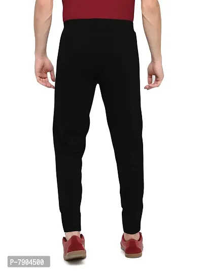 Black Cotton Track Pants For Men-thumb3