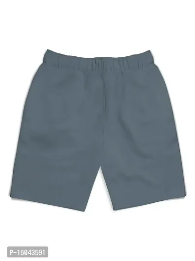 Elegant Grey Cotton Blend Printed Shorts For Boys-thumb2