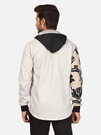 BULLMER Mens Regular Fit Printed Brushed Fleece Hooded Sweatshirts/ Sweaters-thumb3