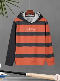Beautiful Orange  Beige Printed Cotton Blend Hoodie Sweatshirt For Boys - Pack of 2-thumb1