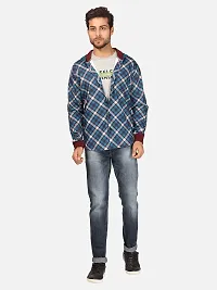 BULLMER Mens Regular Fit Printed Brushed Fleece Hooded Sweatshirts/ Sweaters-thumb4