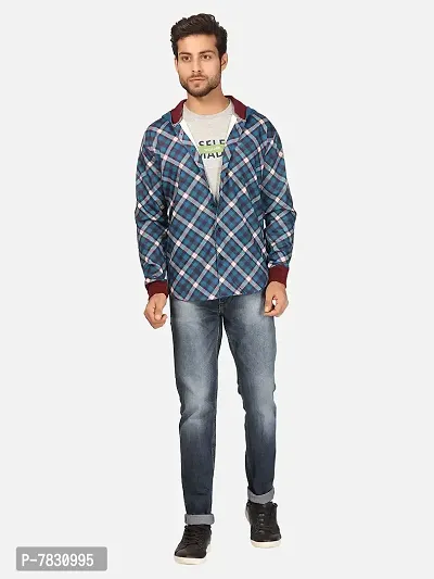 BULLMER Mens Regular Fit Printed Brushed Fleece Hooded Sweatshirts/ Sweaters-thumb5