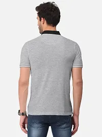 BULLMER Mens Regular Fit Cut  Sew Colorblocked Polo Neck/Collared Tshirt-thumb2