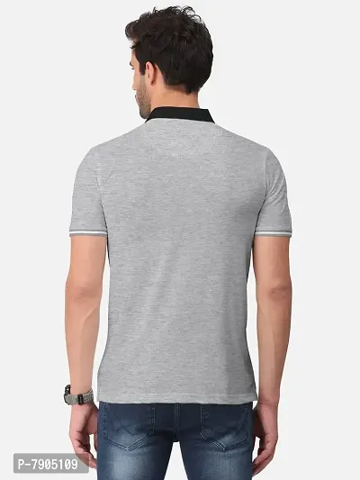 BULLMER Mens Regular Fit Cut  Sew Colorblocked Polo Neck/Collared Tshirt-thumb3