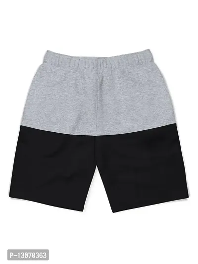 Elegant Grey Cotton Blend Printed Shorts For Boys Combo Of 2-thumb3
