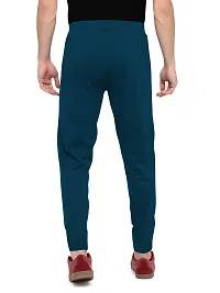 Blue Cotton Track Pants For Men-thumb4