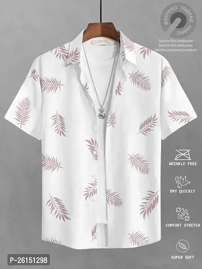 Stylish Cotton Blend Printed Short Sleeves For Men-thumb4