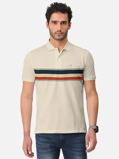 Mens Stylish Striped Premium Quality Polo T-Shirts