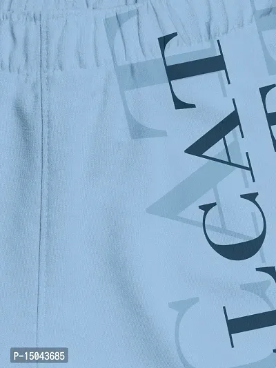 Elegant Blue Cotton Blend Printed Shorts For Boys-thumb3