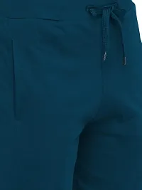 Blue Cotton Track Pants For Men-thumb2