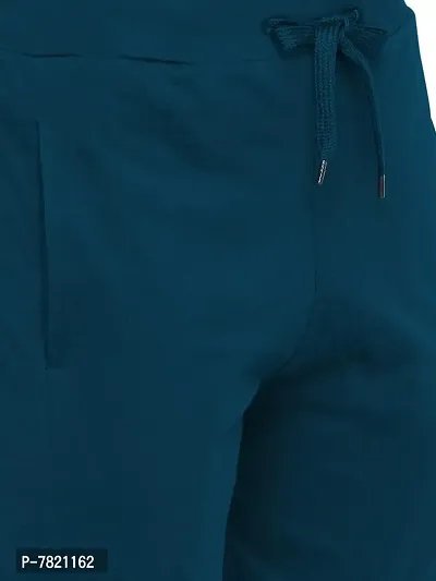 Blue Cotton Track Pants For Men-thumb3