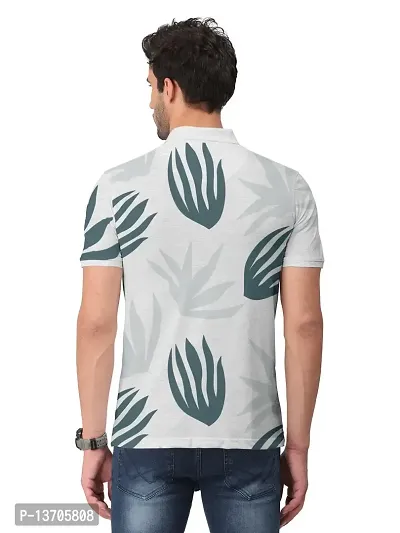 Stylish Fancy Cotton Blend Printed Polos T-Shirts For Men-thumb3