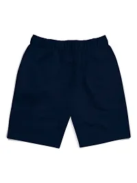 Elegant Navy Blue Cotton Blend Printed Shorts For Boys-thumb1