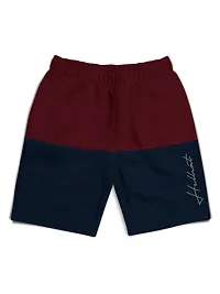 Elegant Navy Cotton Blend Printed Shorts For Boys Combo Of 2-thumb1