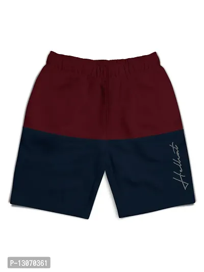 Elegant Navy Cotton Blend Printed Shorts For Boys Combo Of 2-thumb2