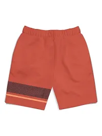 Elegant Orange Cotton Blend Printed Shorts For Boys-thumb1