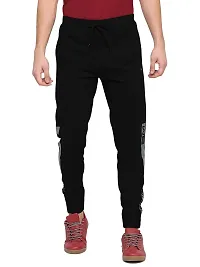 Black Cotton Track Pants For Men-thumb1