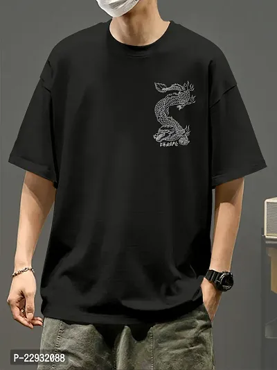 Stylish Multicoloured Cotton Blend Oversized T-Shirt For Men, Pack Of 2-thumb3