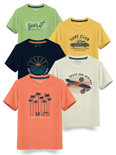 Pack Of 5 Boys Cotton T hsirt