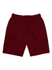 Elegant Maroon Cotton Blend Printed Shorts For Boys-thumb1