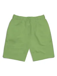Fabulous Green Cotton Blend Printed Regular Shorts For Girls-thumb1