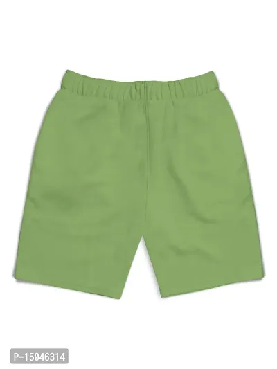 Fabulous Green Cotton Blend Printed Regular Shorts For Girls-thumb2