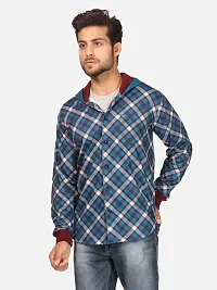 BULLMER Mens Regular Fit Printed Brushed Fleece Hooded Sweatshirts/ Sweaters-thumb1