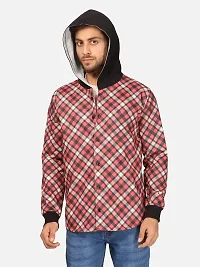 BULLMER Mens Regular Fit Printed Brushed Fleece Hooded Sweatshirts/ Sweaters-thumb4