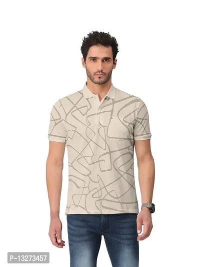 Stylish Cotton Blend Printed Tshirt For Men-thumb0