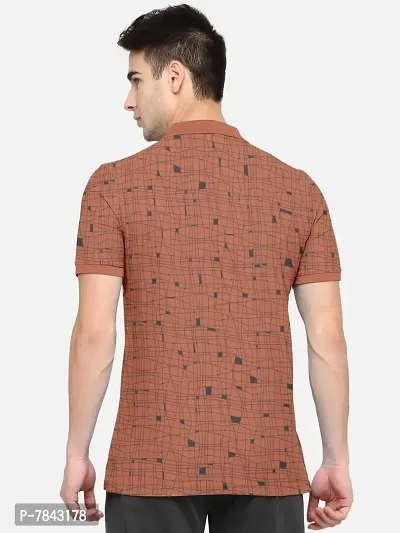 BULLMER Mens Regular Fit Printed Polo Collared Tshirt-thumb3