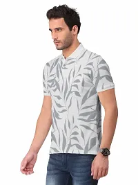 Stylish Fancy Cotton Blend Printed Polos T-Shirts For Men-thumb1